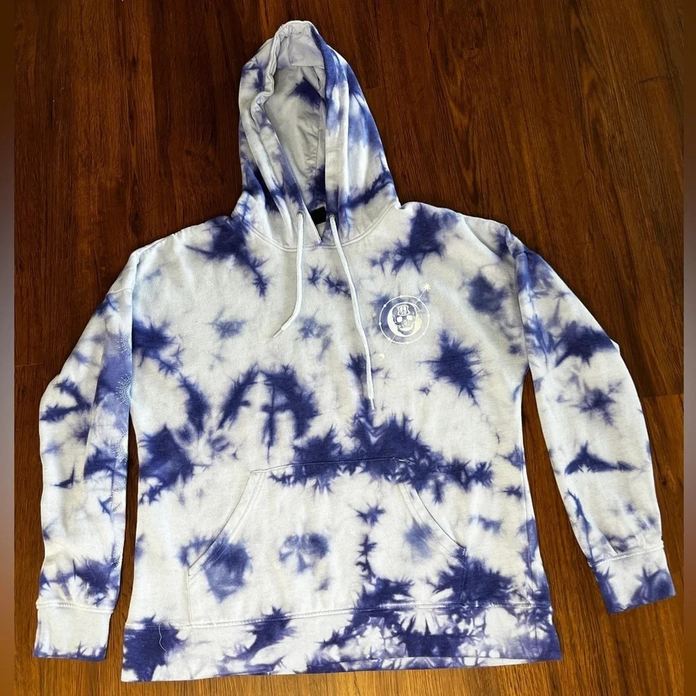 Empyre Purple Tie Dye Skull Print Hoodie Sweatshirt Women’s Size L